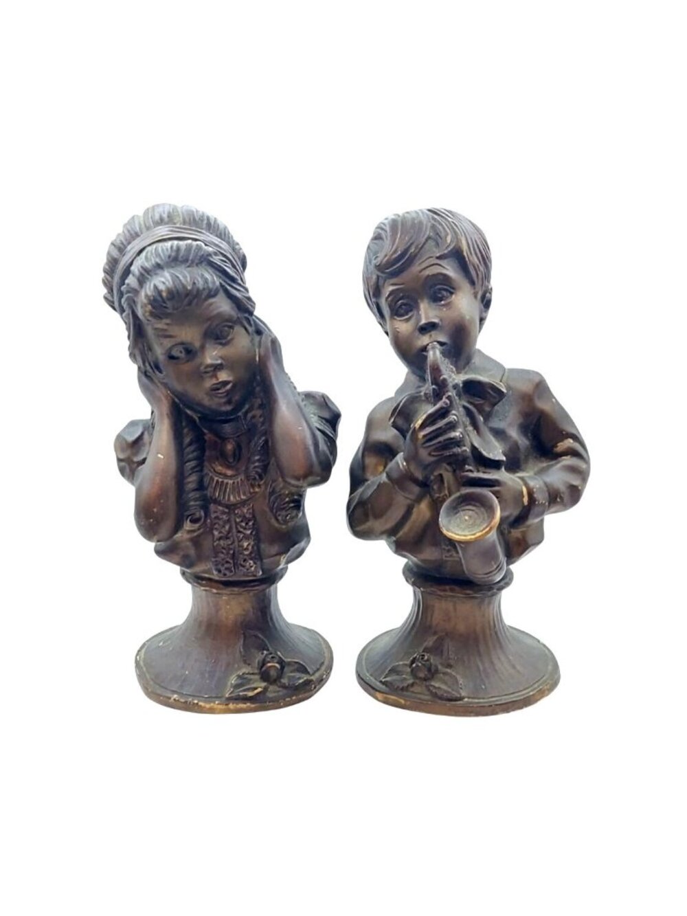Universal Statuary Kendrick Boy & Girl Jazz Figurines Chicago 70s Vintage